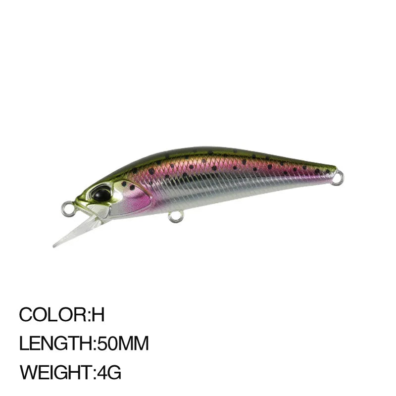 1pcs Japan Pesca Hard Fishing Lure 50mm 4g Sinking Minnow Wobbler Peche Artificial Crank Bait Bass Perch Pike Salmon Trout