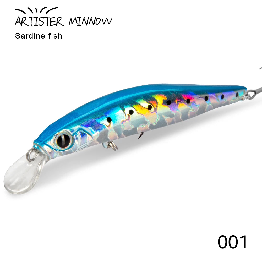 Leurre Minnow Coulant Hunthouse Artist – 70mm / 80mm / 105mm – Wobbler Bar de Mer & Pêche en Mer