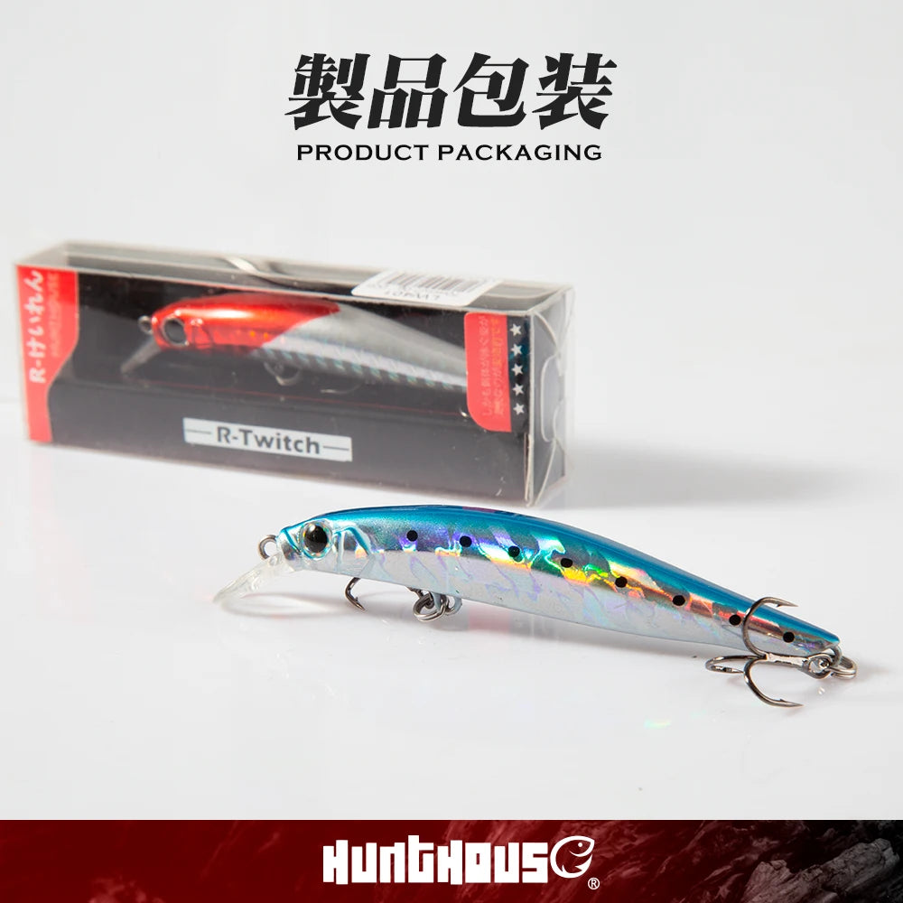 Leurre Minnow Coulant Hunthouse Artist – 70mm / 80mm / 105mm – Wobbler Bar de Mer & Pêche en Mer