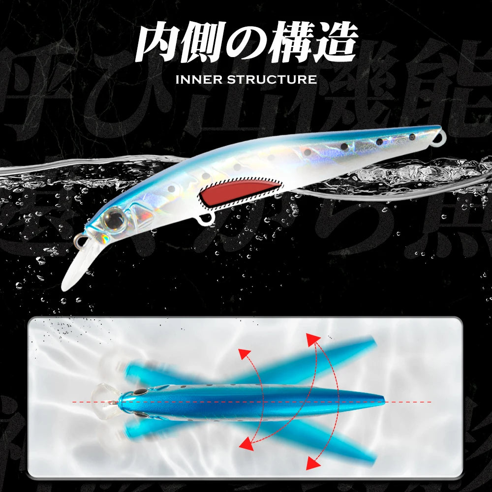 Leurre Minnow Coulant Hunthouse Artist – 70mm / 80mm / 105mm – Wobbler Bar de Mer & Pêche en Mer