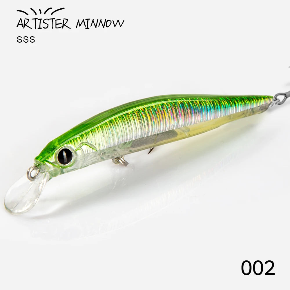 Leurre Minnow Coulant Hunthouse Artist – 70mm / 80mm / 105mm – Wobbler Bar de Mer & Pêche en Mer
