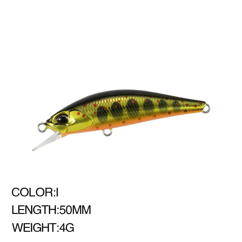 1pcs Japan Pesca Hard Fishing Lure 50mm 4g Sinking Minnow Wobbler Peche Artificial Crank Bait Bass Perch Pike Salmon Trout