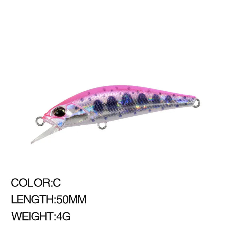 1pcs Japan Pesca Hard Fishing Lure 50mm 4g Sinking Minnow Wobbler Peche Artificial Crank Bait Bass Perch Pike Salmon Trout