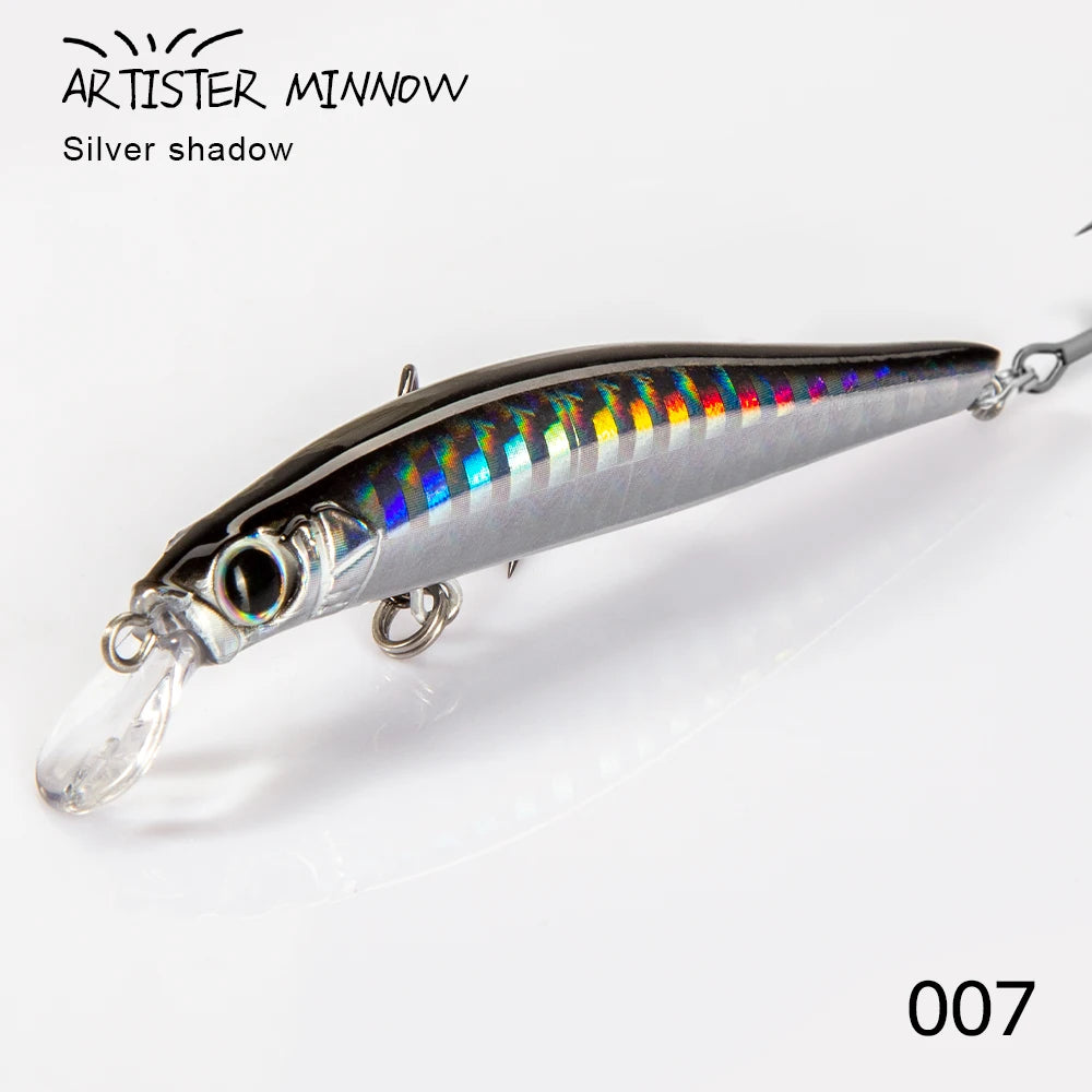 Leurre Minnow Coulant Hunthouse Artist – 70mm / 80mm / 105mm – Wobbler Bar de Mer & Pêche en Mer