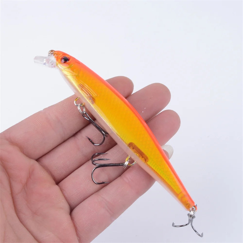 1 Stück Laser Sinking Minnow Angelköder 11cm/13.6g Weitwurf Trolling Künstlicher Hardbait Jerkbait Hecht Karpfen Angelzubehör