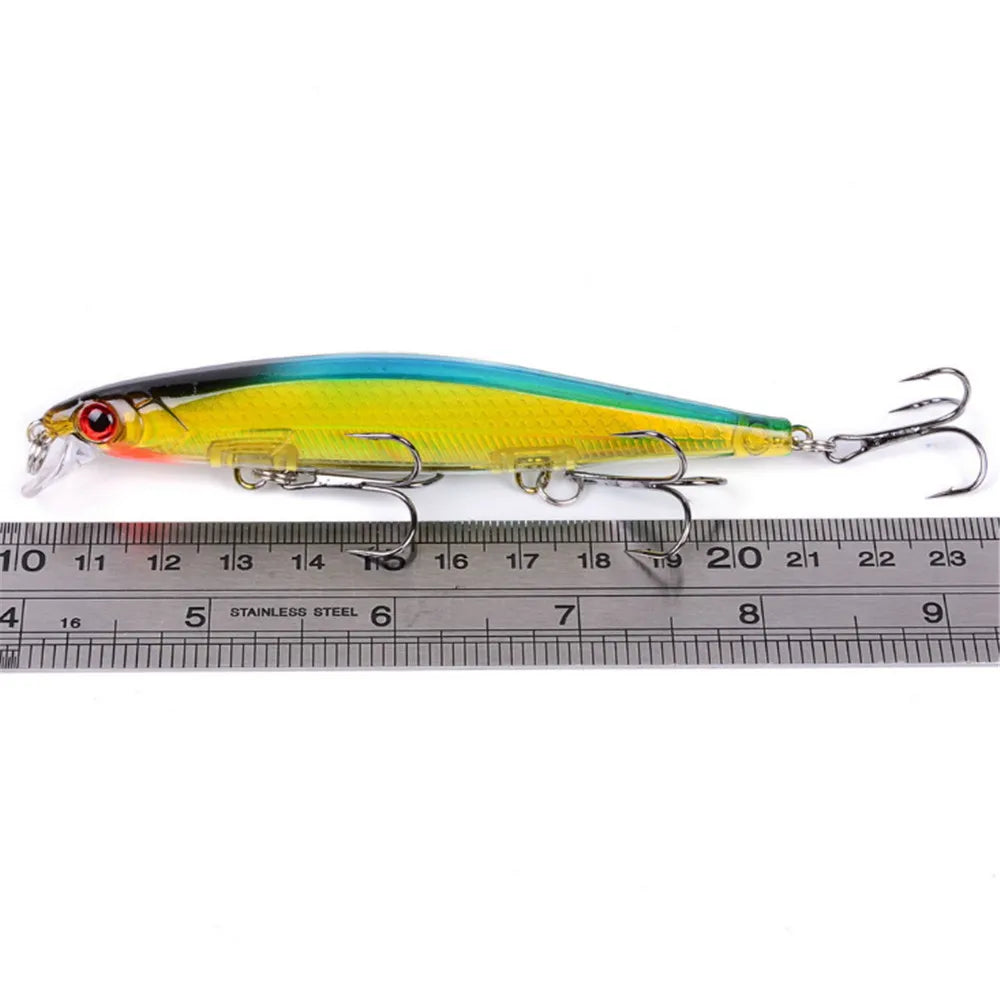 1Pcs Laser Sinking Minnow Fishing Lure 11cm/13.6g Long Cast Trolling Artificial Hard Bait Jerkbait Pike Carp Fishing Tackle
