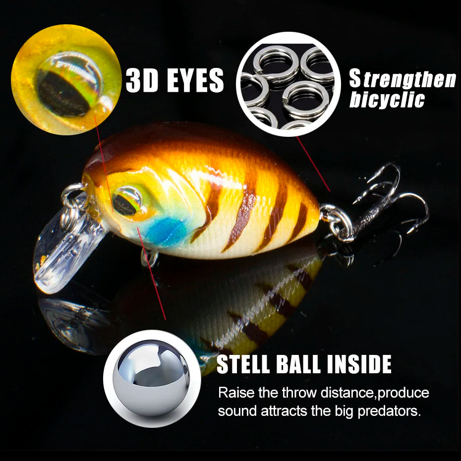 Leurre crankbait flottant 35 mm – 3,8 g