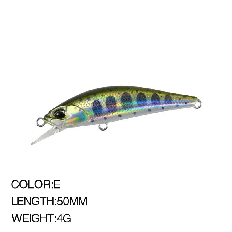 1pcs Japan Pesca Hard Fishing Lure 50mm 4g Sinking Minnow Wobbler Peche Artificial Crank Bait Bass Perch Pike Salmon Trout