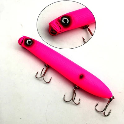 125mm Pesca Artificial Bait Peche Fishing Popper Hard Lure Fishing Wobbler Top Water Crankbait Winter Fishing Minnow Swimbait