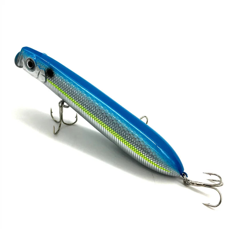 125mm Pesca Artificial Bait Peche Fishing Popper Hard Lure Fishing Wobbler Top Water Crankbait Winter Fishing Minnow Swimbait