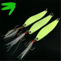 Leuchtender Spinner mit Feder – 5g / 7g / 10g / 13g – Hardbait Barbe Hecht Meeresangeln