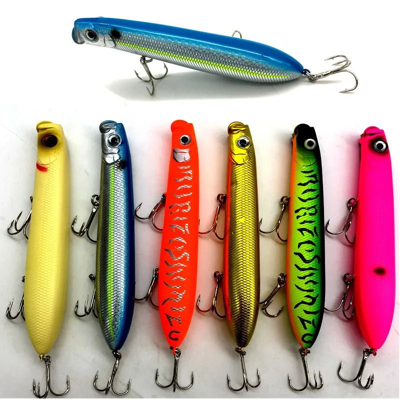 125mm Pesca Artificial Bait Peche Fishing Popper Hard Lure Fishing Wobbler Top Water Crankbait Winter Fishing Minnow Swimbait