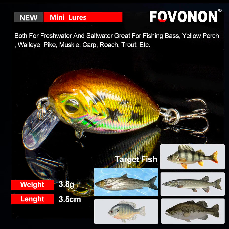 Leurre crankbait flottant 35 mm – 3,8 g