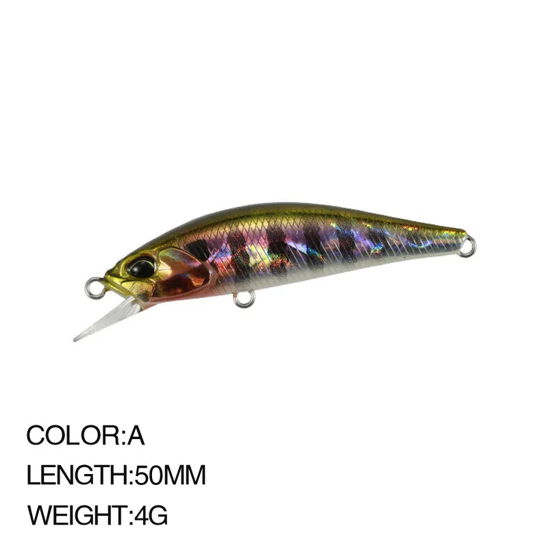 1pcs Japan Pesca Hard Fishing Lure 50mm 4g Sinking Minnow Wobbler Peche Artificial Crank Bait Bass Perch Pike Salmon Trout