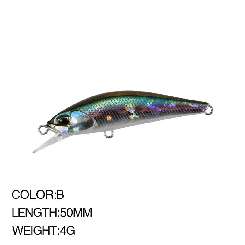 1pcs Japan Pesca Hard Fishing Lure 50mm 4g Sinking Minnow Wobbler Peche Artificial Crank Bait Bass Perch Pike Salmon Trout