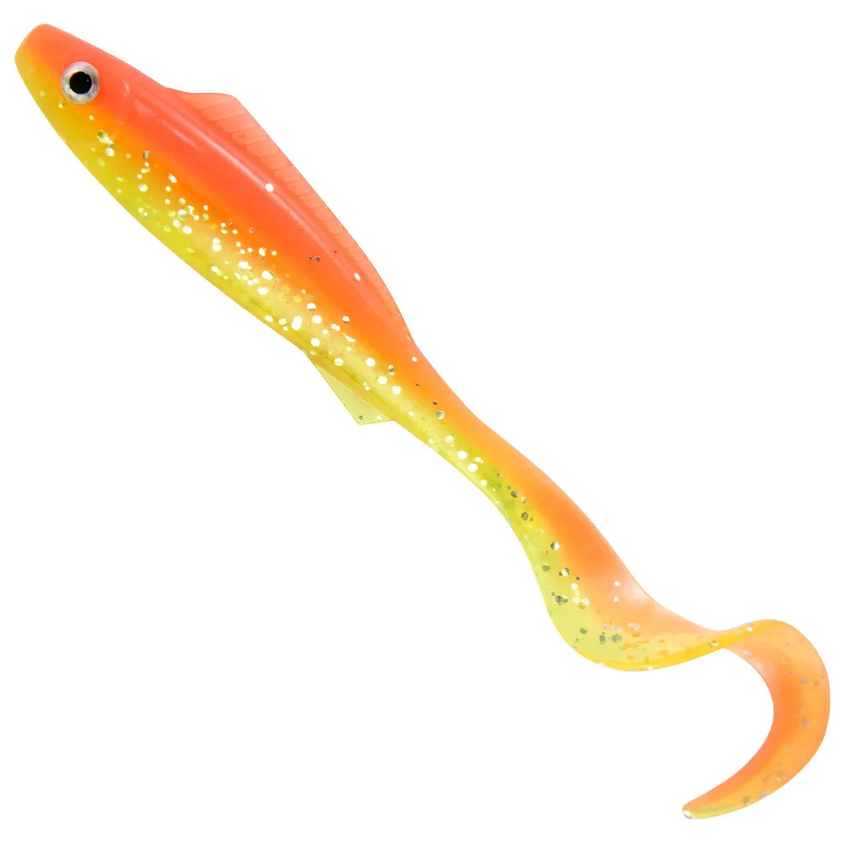 Leurre de peche de couleur orange et jaune
