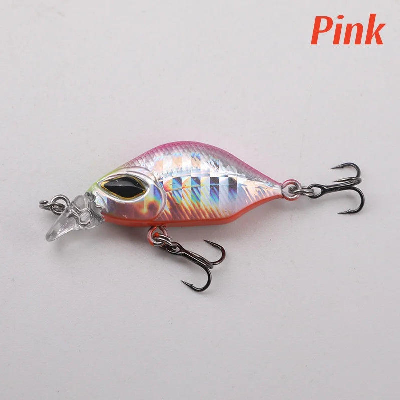 Mini Leurre Dur Coulant Lent 4cm – Simulation 3D – Crankbait Truite Perche Brochet Eau Douce & Salée