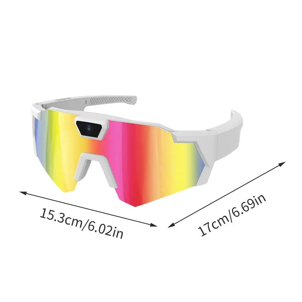 Camera Glasses 4K Outdoor Sports Recording Supplies Video Recording Sunglasses for Cyclists Runners Skiers Snowboarders Hikers
