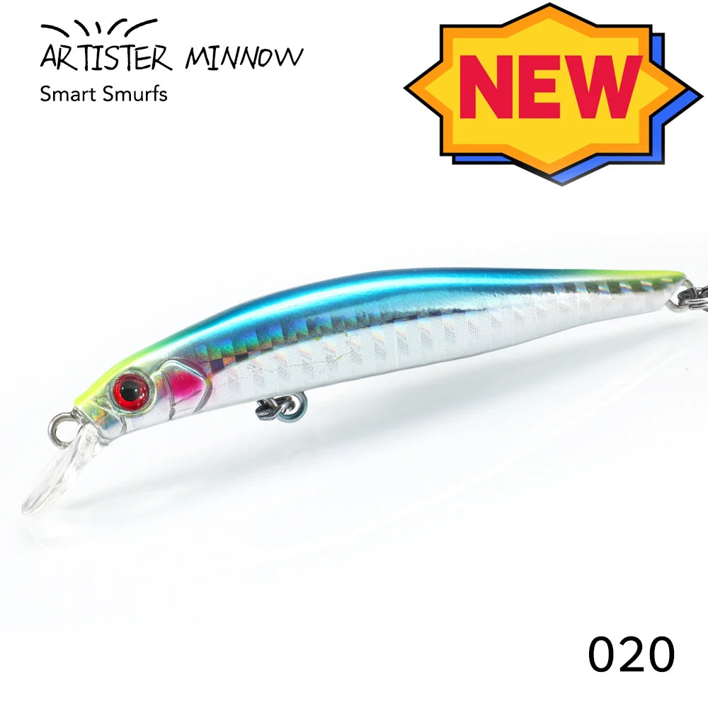 Leurre Minnow Coulant Hunthouse Artist – 70mm / 80mm / 105mm – Wobbler Bar de Mer & Pêche en Mer
