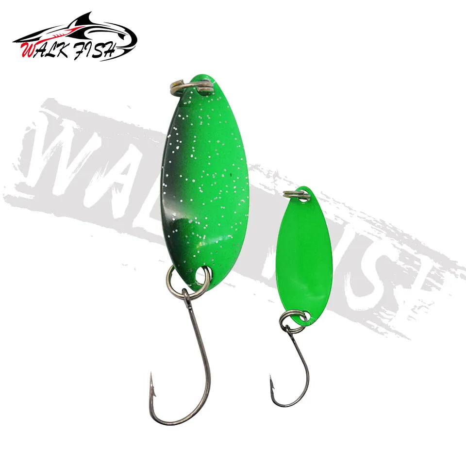 WALK FISH 1PCS Peche Leurre Pesca SPOON 3g 33mm Colorful Spoon Bait Stream Metal Fishing Lure For Trout Chub Perch Salmon