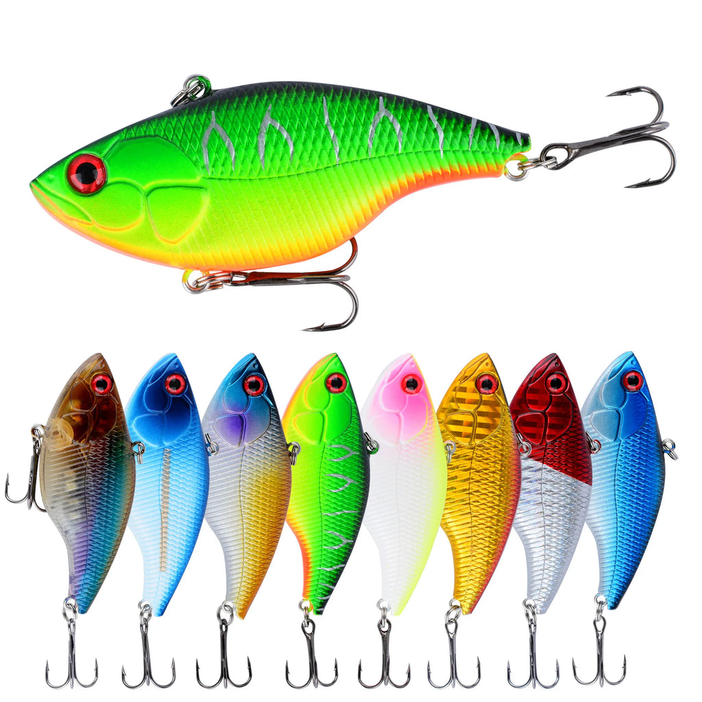 1PCS Hard Fishing Lure 7cm 18.8G Plastic VIB Hard Artificial Bait Treble Hooks Peche Bass Pike Trolling Pesca Fishing Tackle