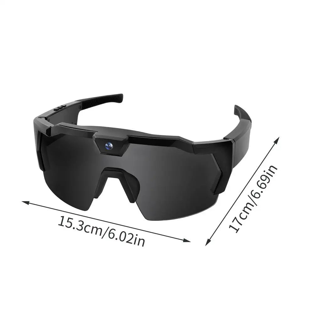 Camera Glasses 4K Outdoor Sports Recording Supplies Video Recording Sunglasses for Cyclists Runners Skiers Snowboarders Hikers