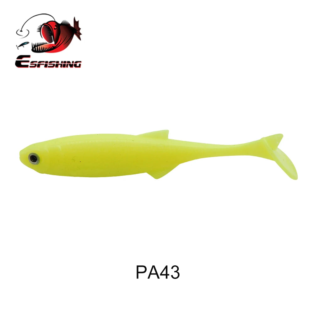 ESFISHING Soft Lure Action Shad 75mm Peche Fishing Bait for Perch Pike Bass Saltwater