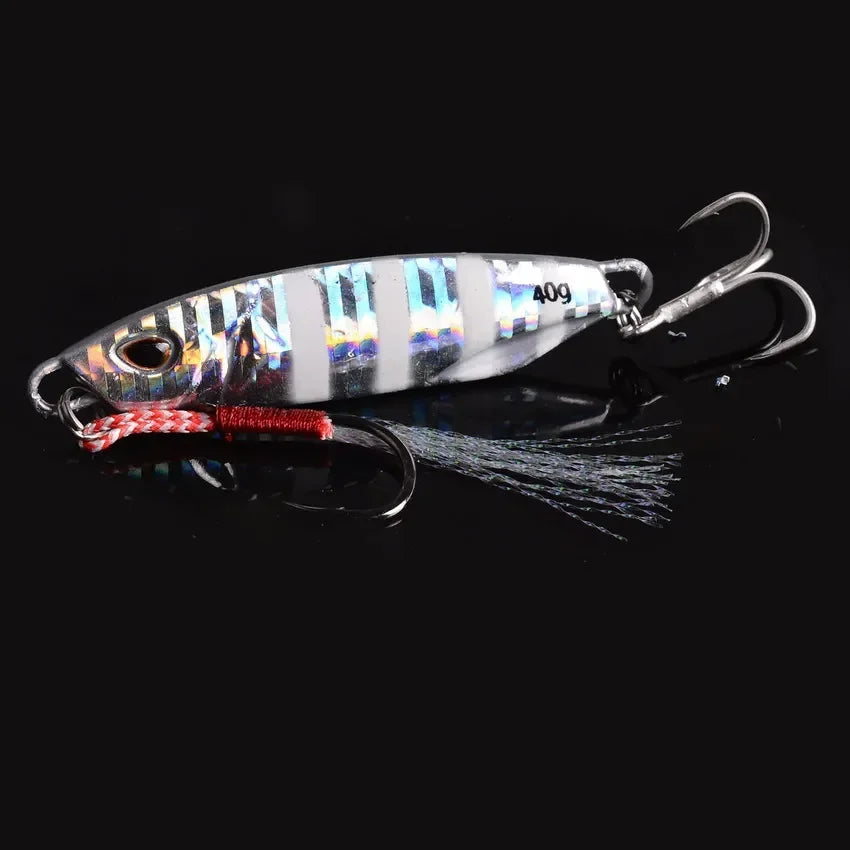 Lot de 10 Jigs Métal 10-50g – Leurres Durs Jigging Truite Bar Thon Pêche en Mer & Eau Douce