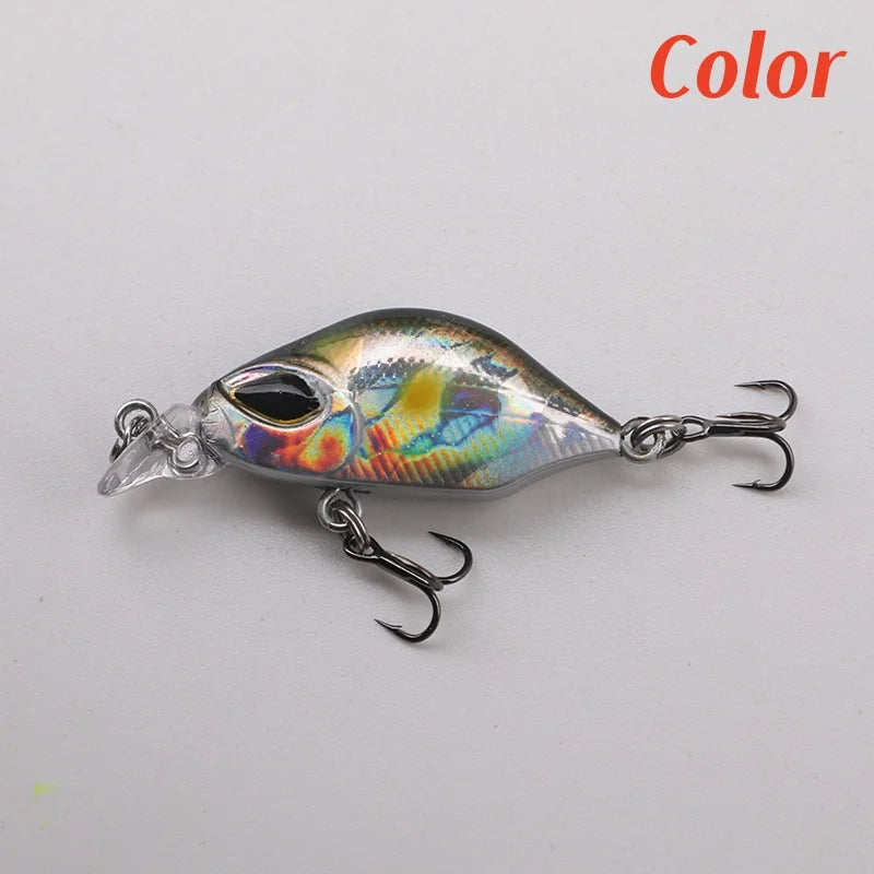 Mini Leurre Dur Coulant Lent 4cm – Simulation 3D – Crankbait Truite Perche Brochet Eau Douce & Salée