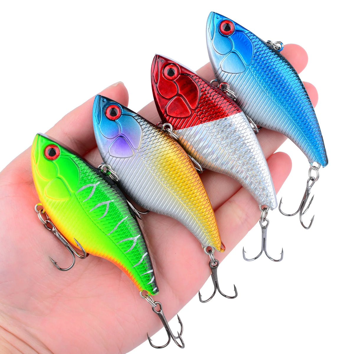 1PCS Hard Fishing Lure 7cm 18.8G Plastic VIB Hard Artificial Bait Treble Hooks Peche Bass Pike Trolling Pesca Fishing Tackle
