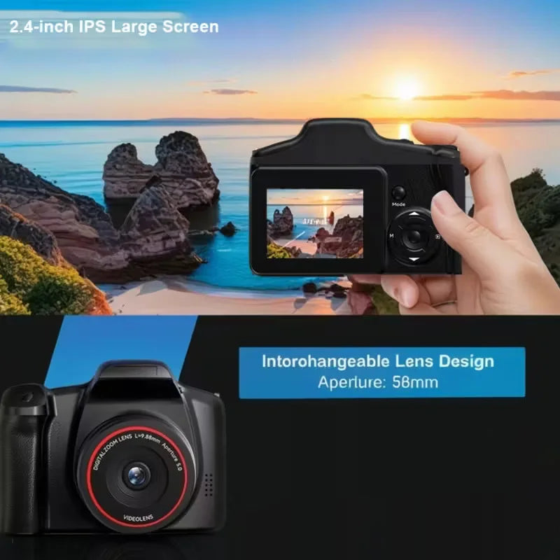 Appareil Photo Numérique Portable 16x Zoom – Caméscope HD pour Débutants & Pros