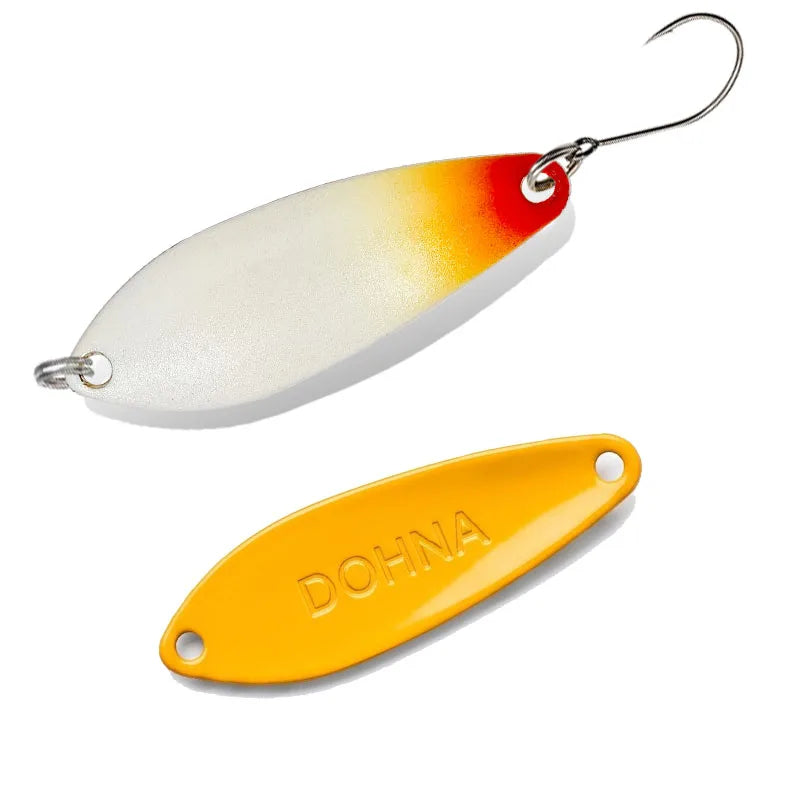 Dohna 1pcs Peche Leurre Pesca 3.8g 38mm Colourful Spoon Bait Spinne Bait Copper Metal Fishing Lures For Trout Pike Perch Salmon
