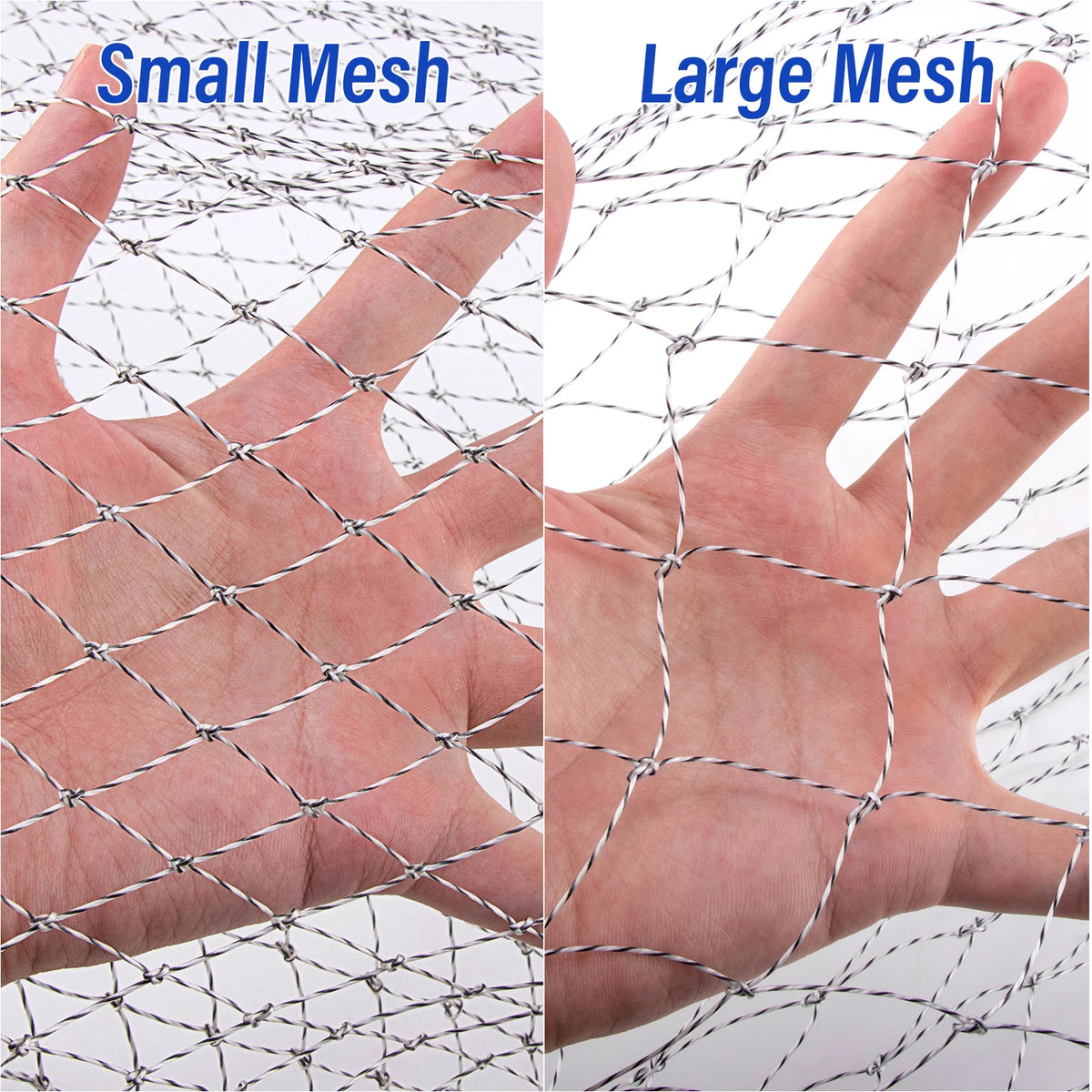 Filet de Remplacement Épuisette – Mailles Fines ou Larges – Diamètre 35 à 70cm – Dyneema Eau Douce & Mer