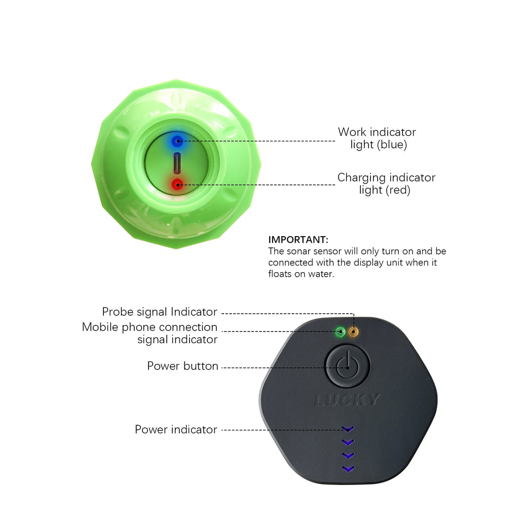 Sondeur de Pêche Intelligent Lucky FF916 – WiFi 120M, Sonar 45M, Compatible iOS & Android