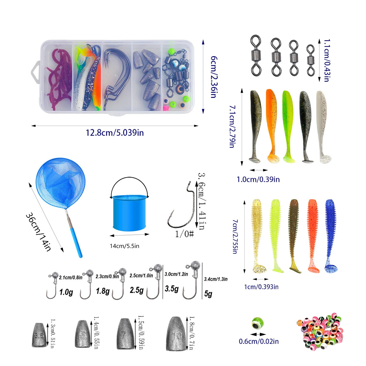 Kit Pêche Débutant Enfant – Canne Télescopique 1,8m + Moulinet + Accessoires (86/91 Pièces)