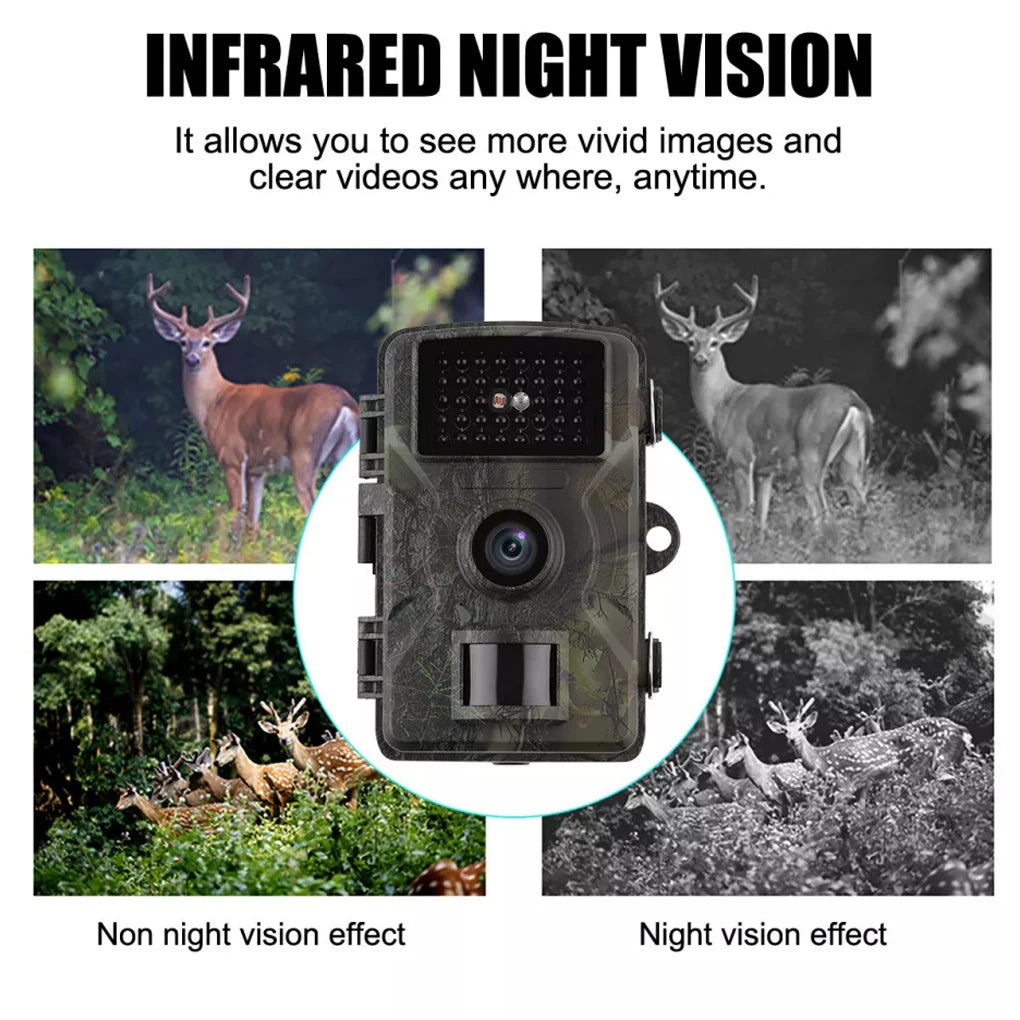Caméra de Chasse Étanche 1080P 16MP – Vision Nocturne, Carte 32Go incluse