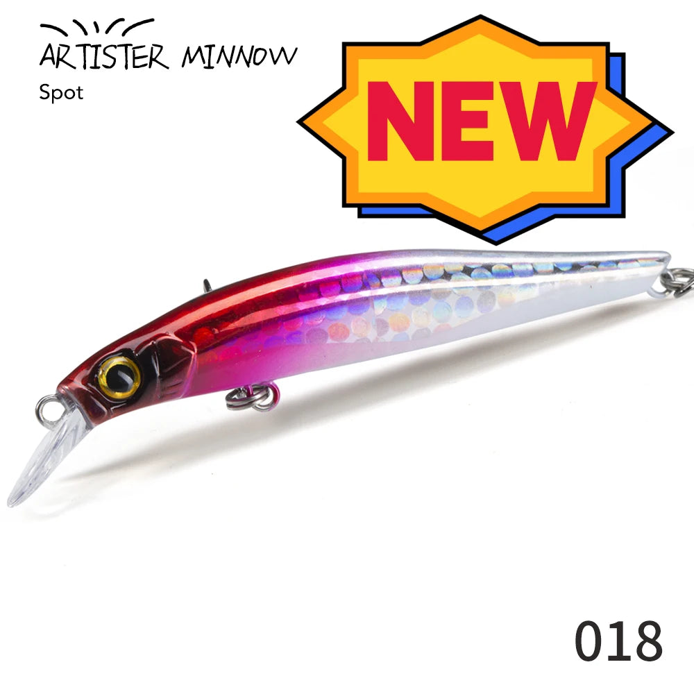 Leurre Minnow Coulant Hunthouse Artist – 70mm / 80mm / 105mm – Wobbler Bar de Mer & Pêche en Mer
