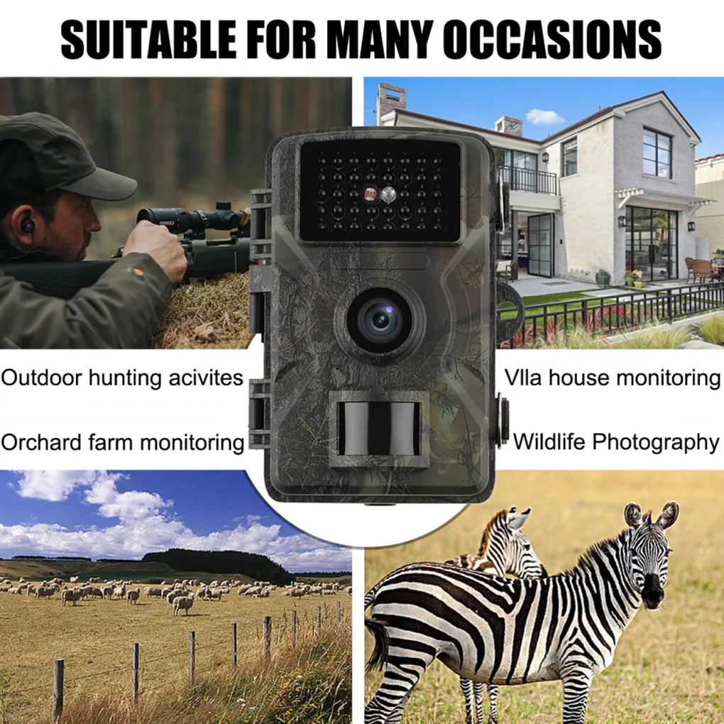 Caméra de Chasse Étanche 1080P 16MP – Vision Nocturne, Carte 32Go incluse
