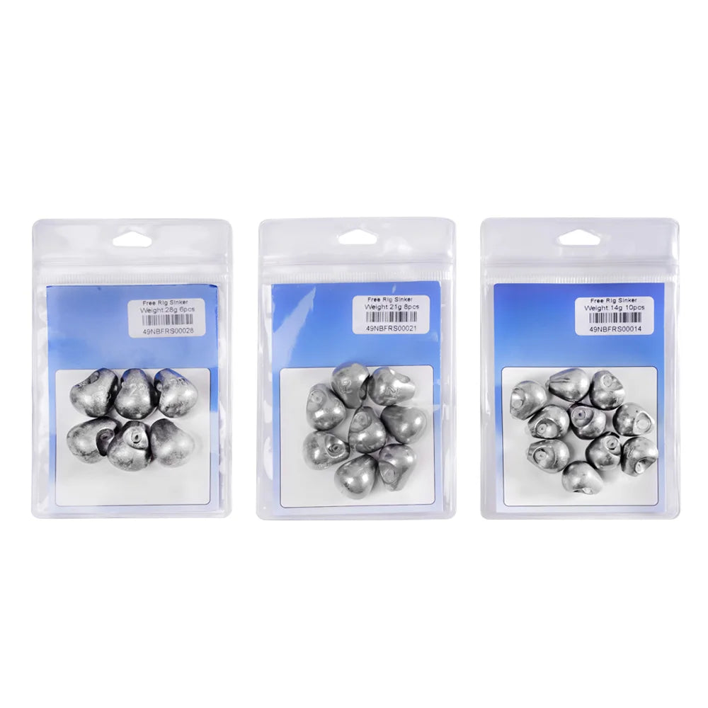 Noeby-Sliding Sinker Fishing Tackles, Texas Rig, Free Rig, Soft Bait, Anti Hanging Bottom, 14g, 21g, 28g