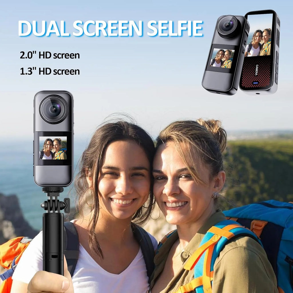 Caméra Sport Double Écran Outdoor – 5MP, Carte 32Go, Vision Nocturne