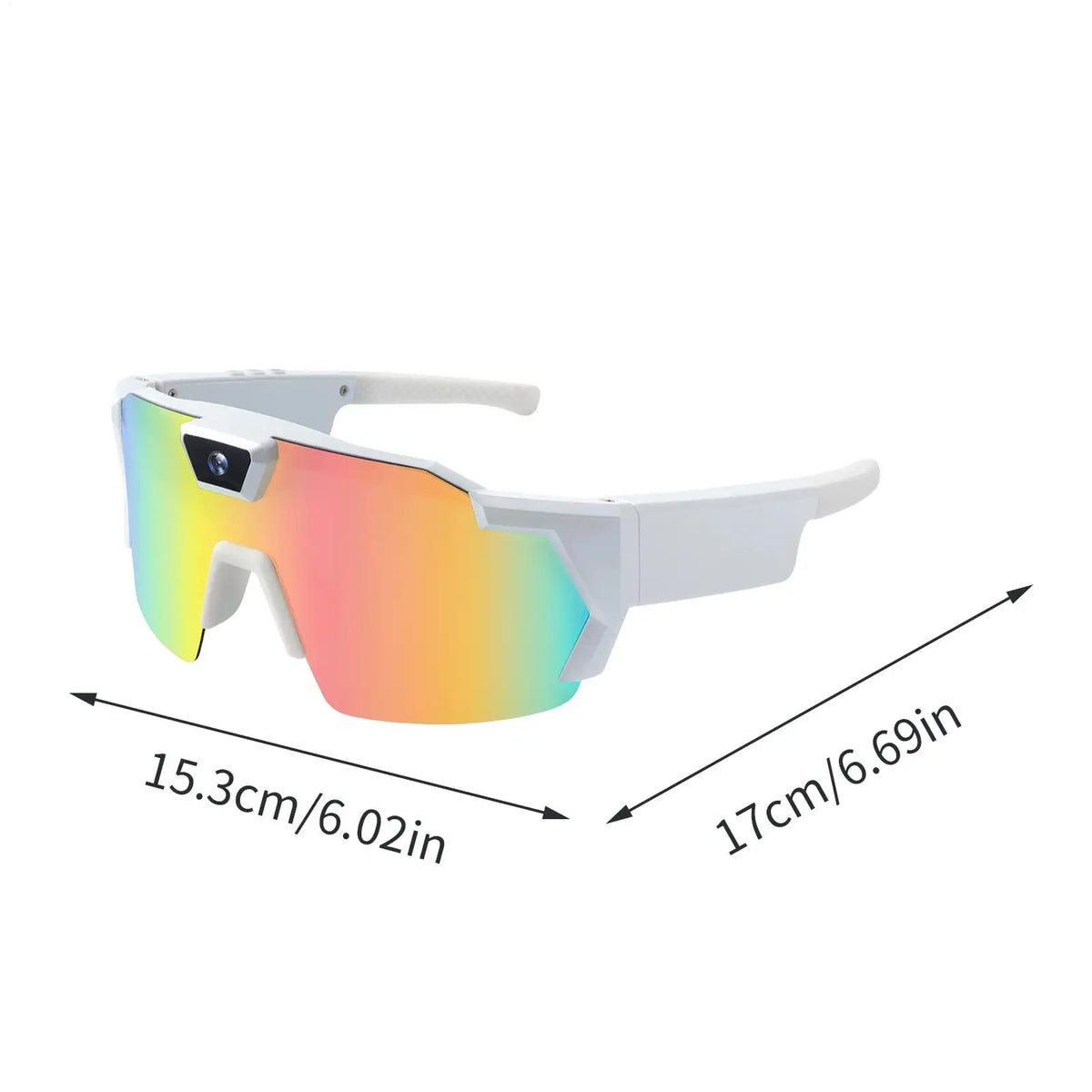 Camera Glasses 4K Outdoor Sports Recording Supplies Video Recording Sunglasses for Cyclists Runners Skiers Snowboarders Hikers