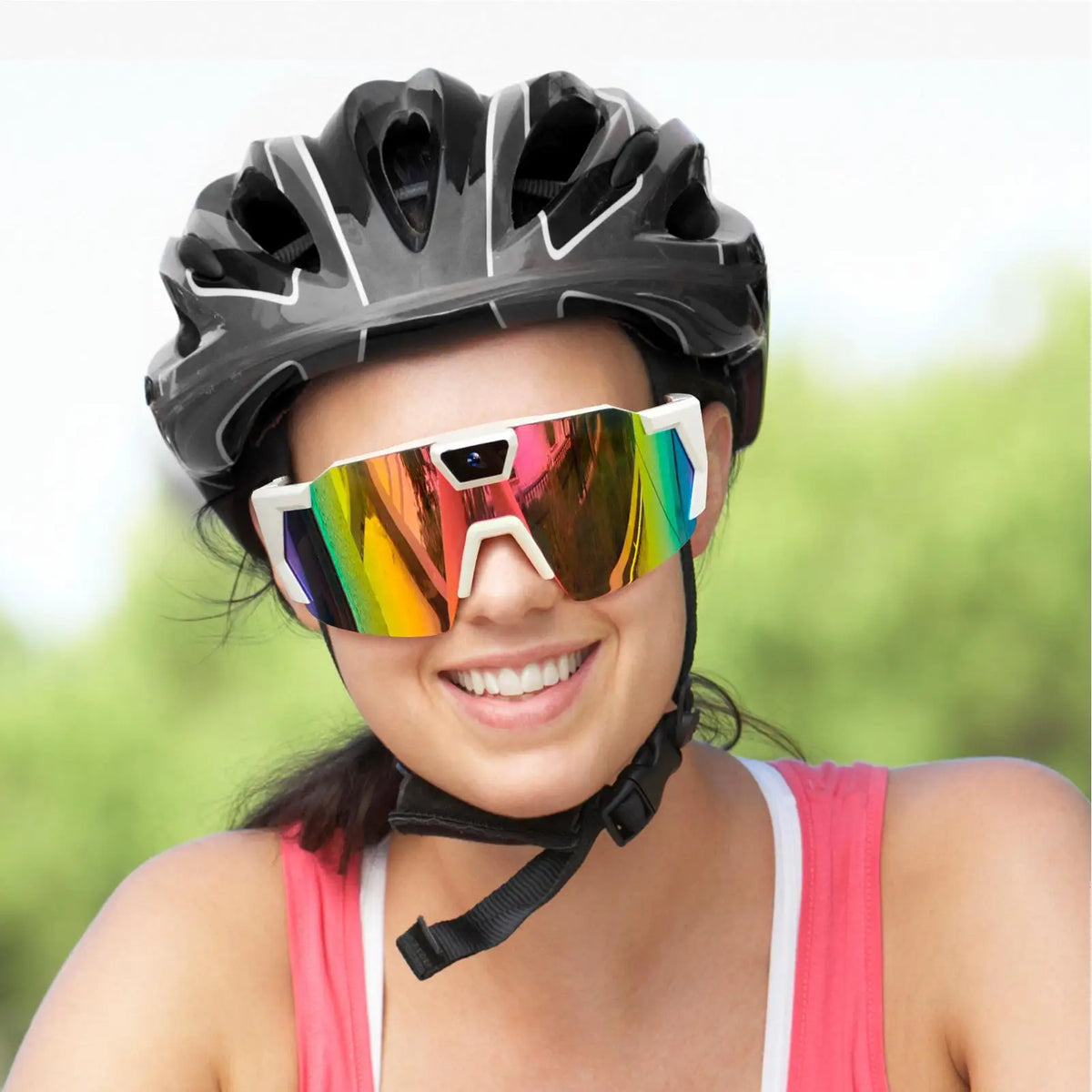 Camera Glasses 4K Outdoor Sports Recording Supplies Video Recording Sunglasses for Cyclists Runners Skiers Snowboarders Hikers