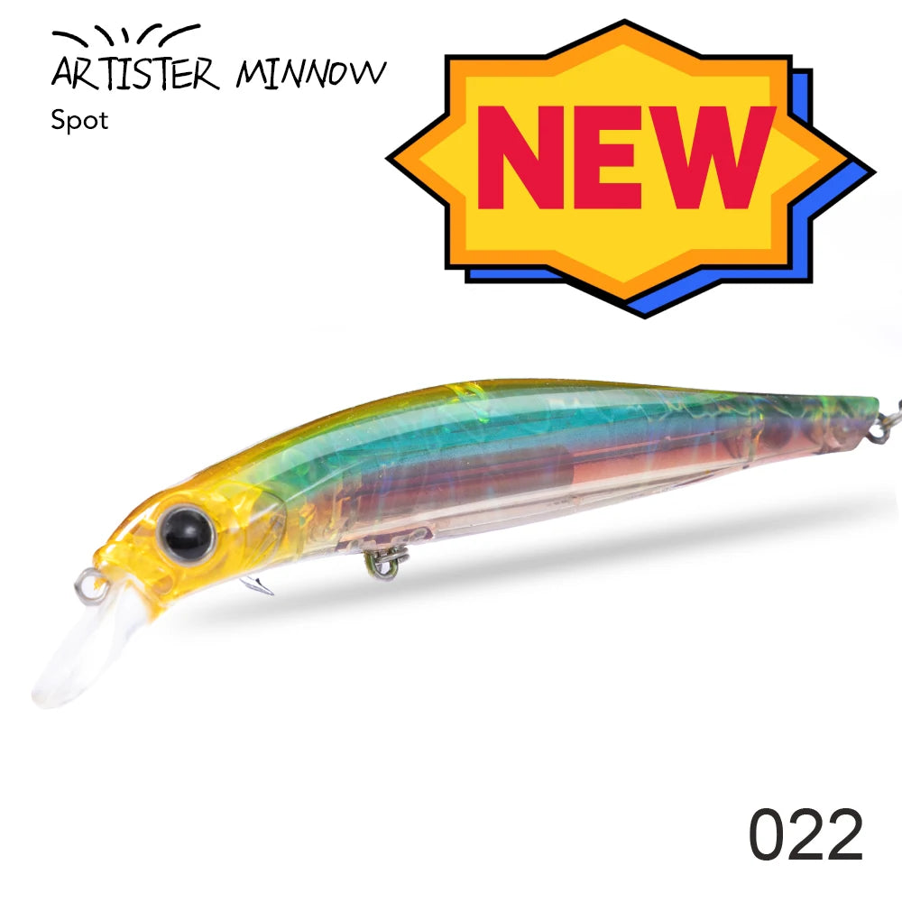 Leurre Minnow Coulant Hunthouse Artist – 70mm / 80mm / 105mm – Wobbler Bar de Mer & Pêche en Mer