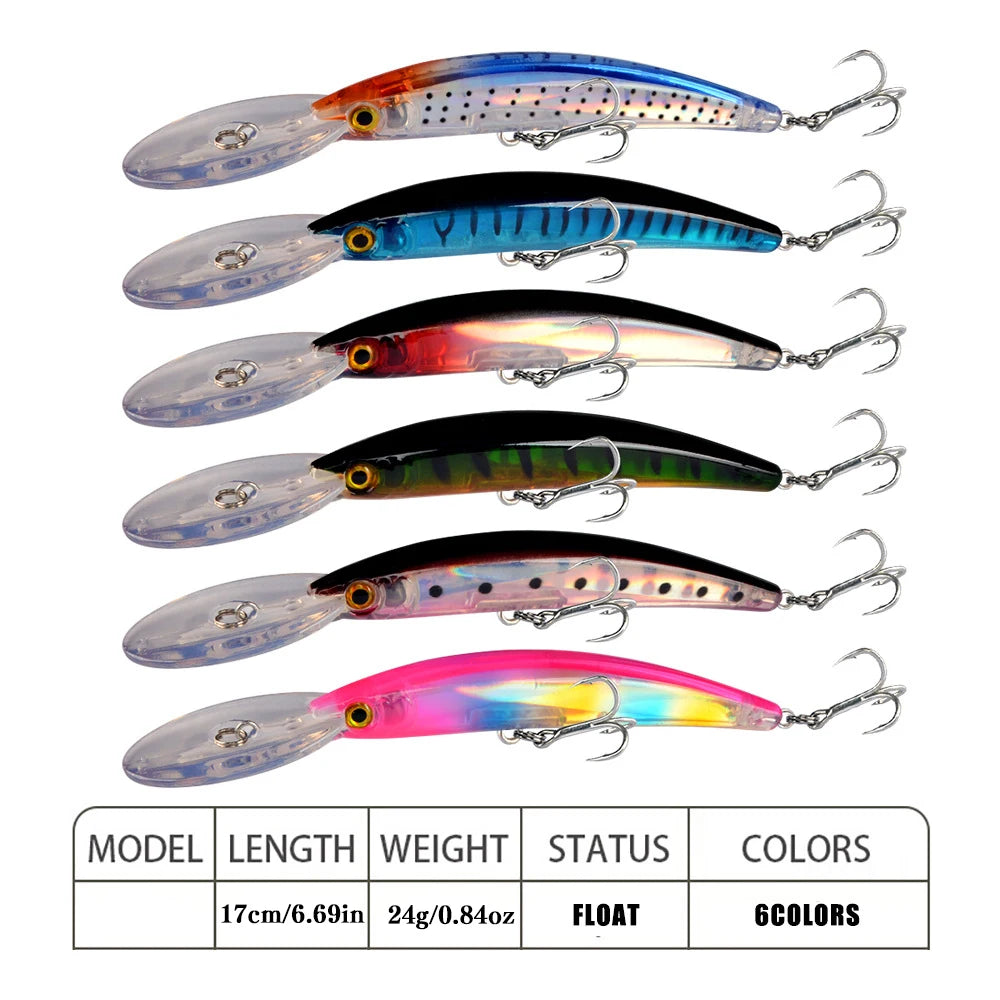 leurre de pêche en plastique dur de type minnow
