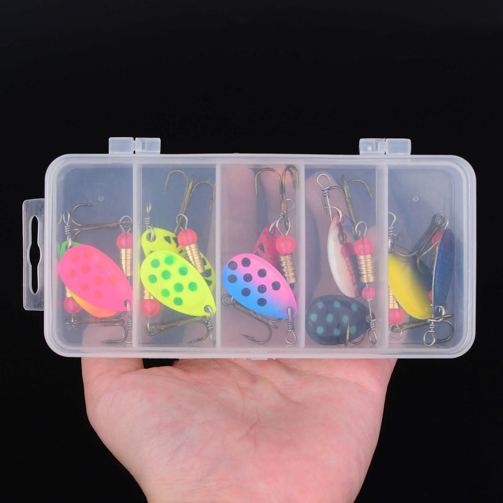 Lot de 10 leurres de pêche Peche Spinner