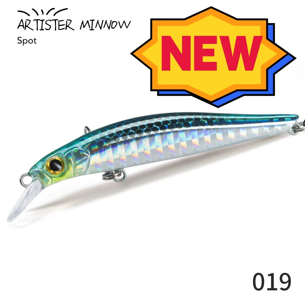 Leurre Minnow Coulant Hunthouse Artist – 70mm / 80mm / 105mm – Wobbler Bar de Mer & Pêche en Mer