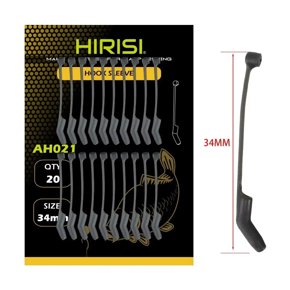 Lot de 20 Accessoires Pêche à la Carpe Hirisi – Manchons D-Rig Anti-Emmêlement – Pop-Up Bouillette
