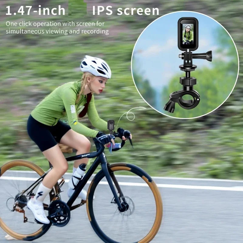 Caméra 2K HD Vélo & Montagne – Portable, Vlog Outdoor & Randonnée