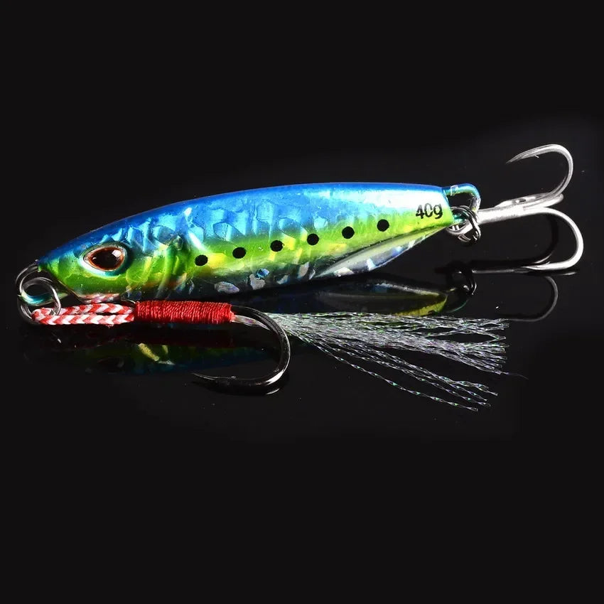 Lot de 10 Jigs Métal 10-50g – Leurres Durs Jigging Truite Bar Thon Pêche en Mer & Eau Douce