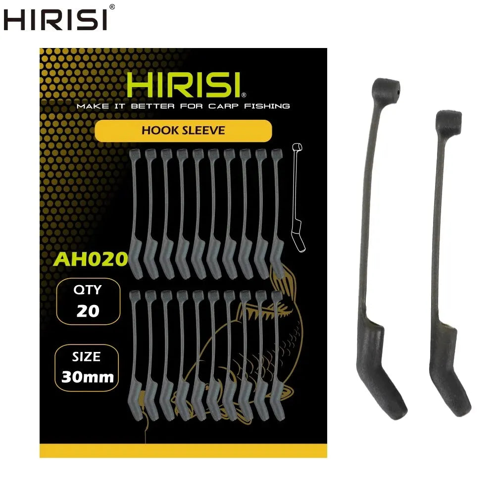 Lot de 20 Accessoires Pêche à la Carpe Hirisi – Manchons D-Rig Anti-Emmêlement – Pop-Up Bouillette
